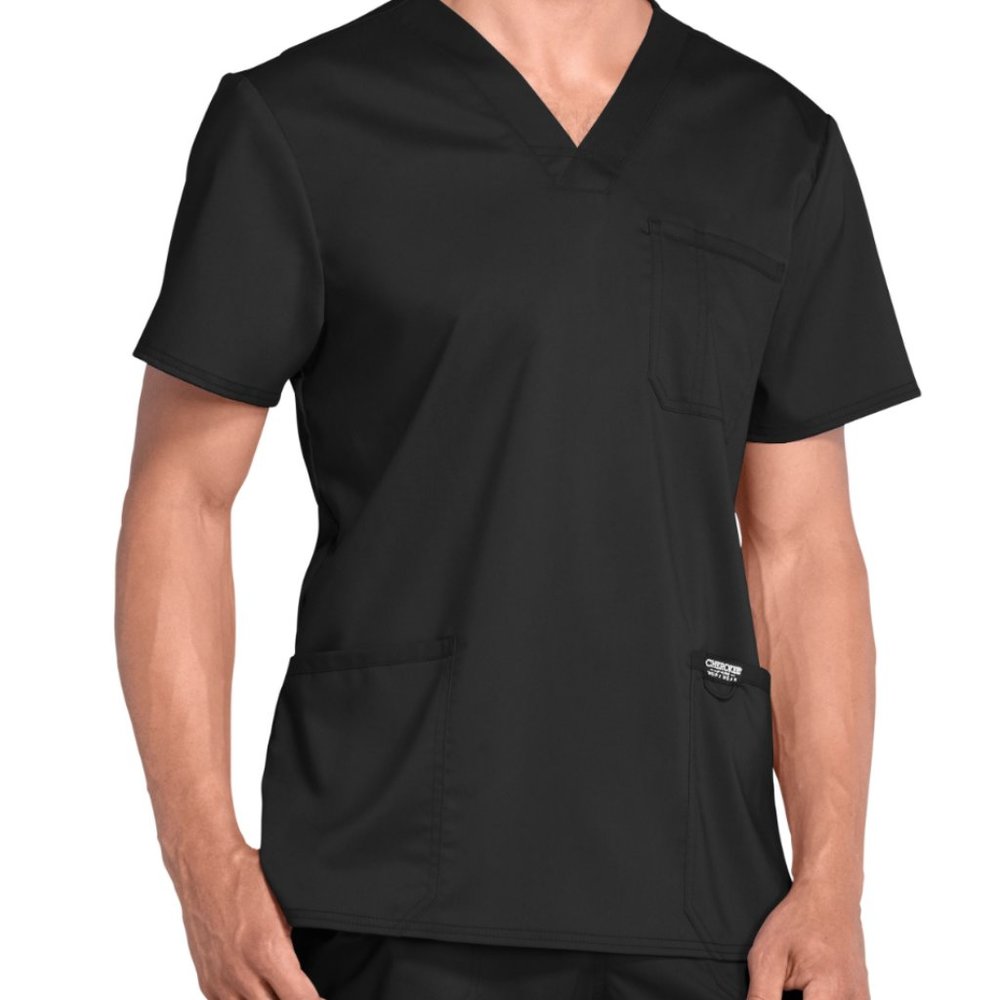 Cherokee Workwear Revolution Men's 3 Pocket V-Neck Scrub Top